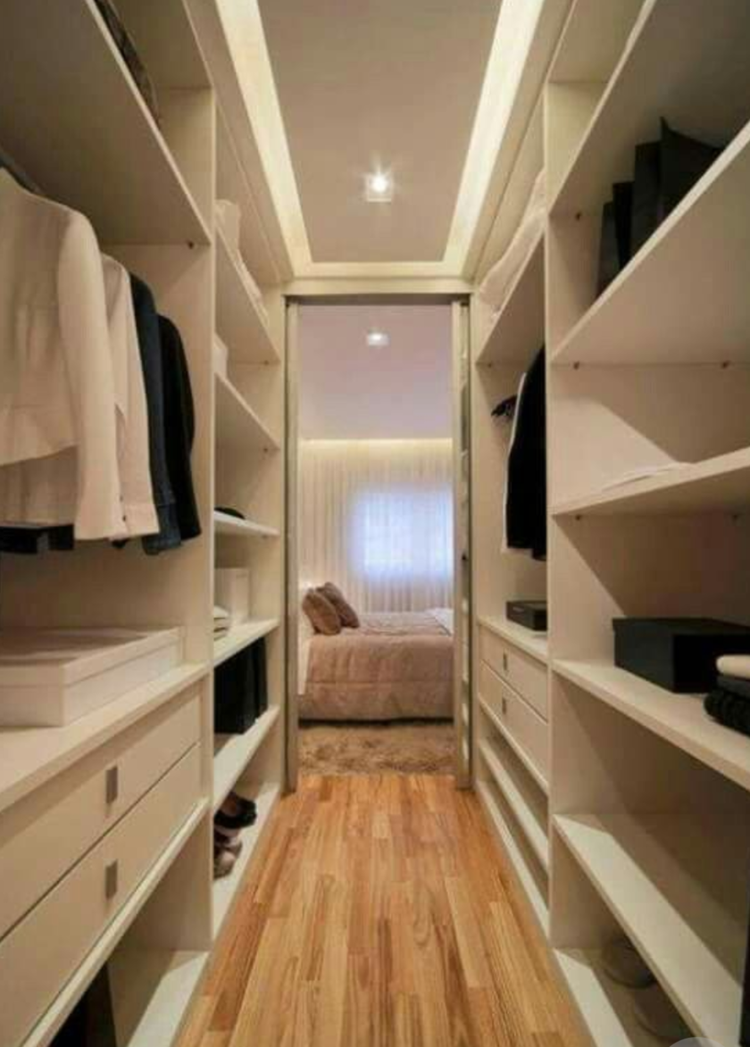 П-образная гардеробная комната в спальню Канск