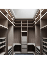 П-образная гардеробная комната в классическом стиле Канск