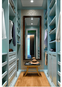 Параллельная гардеробная комната с большим зеркалом Канск