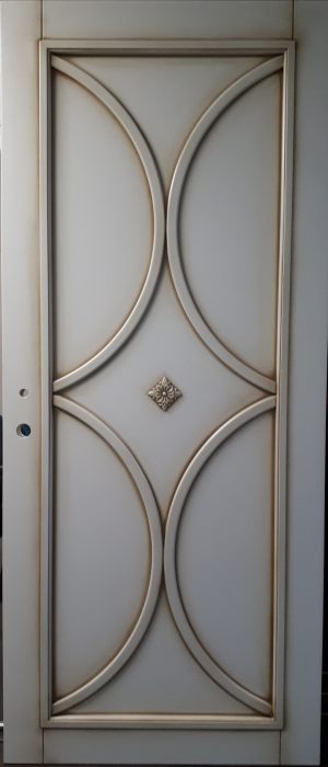 Межкомнатная дверь в профиле массив (эмаль с патиной) Канск
